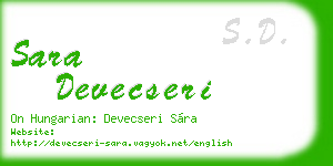 sara devecseri business card